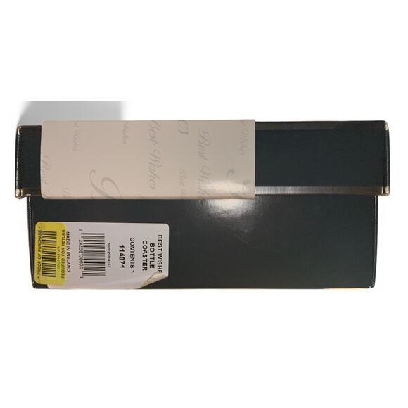 Waterford Crystal Best Wishes Wine Bottle Coaster Never Used! - Picture 6 of 6